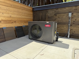 SpacePak air-to-water heat pump installation